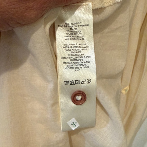 Bohemian Cream Maxi Dress with embroidered overalls bib. - Picture 4 of 6